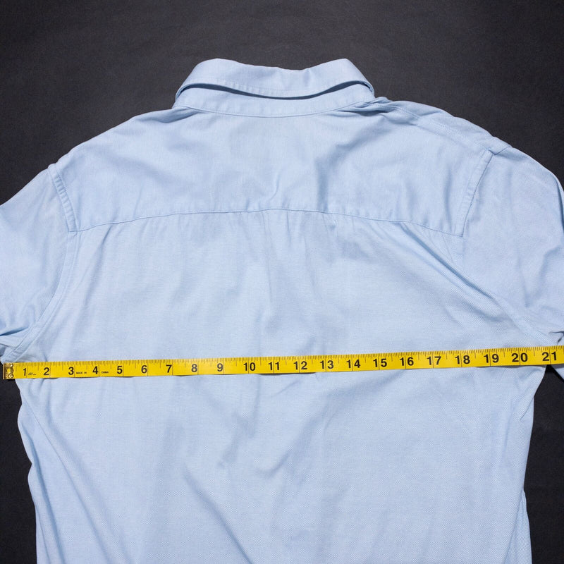 Butter Cloth Shirt Men's Large Flip Cuff Light Blue Button-Front Casual