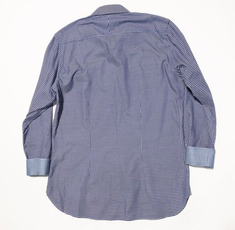Ted Baker Shirt 15.5-32/33 Men's Flip Cuff Dress Shirt Endurance Blue Check