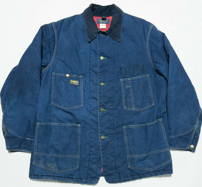 Vintage OshKosh B'gosh Jacket Men's 44 Sanforized 70s Denim Quilt-Lined Workwear