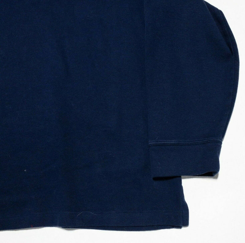 Polo Ralph Lauren Sweater Men's 2XL Estate Rib 1/4 Zip Navy Blue Pullover