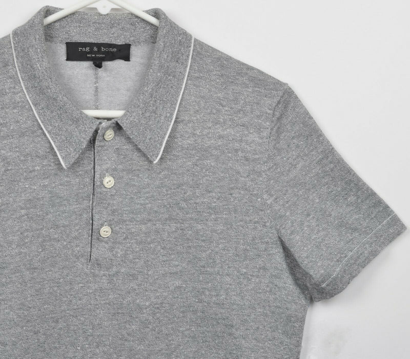 Rag & Bone Men's Small Gray Short Sleeve New York Designer Polo Shirt