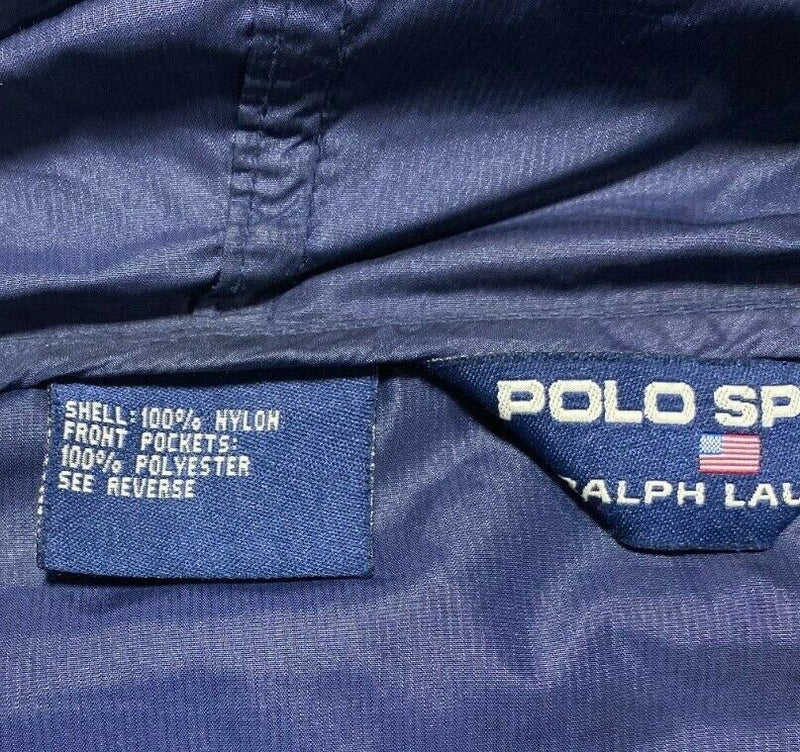 Polo Sport Ralph Lauren Jacket Men's 2XL Vintage 90s Hooded Windbreaker