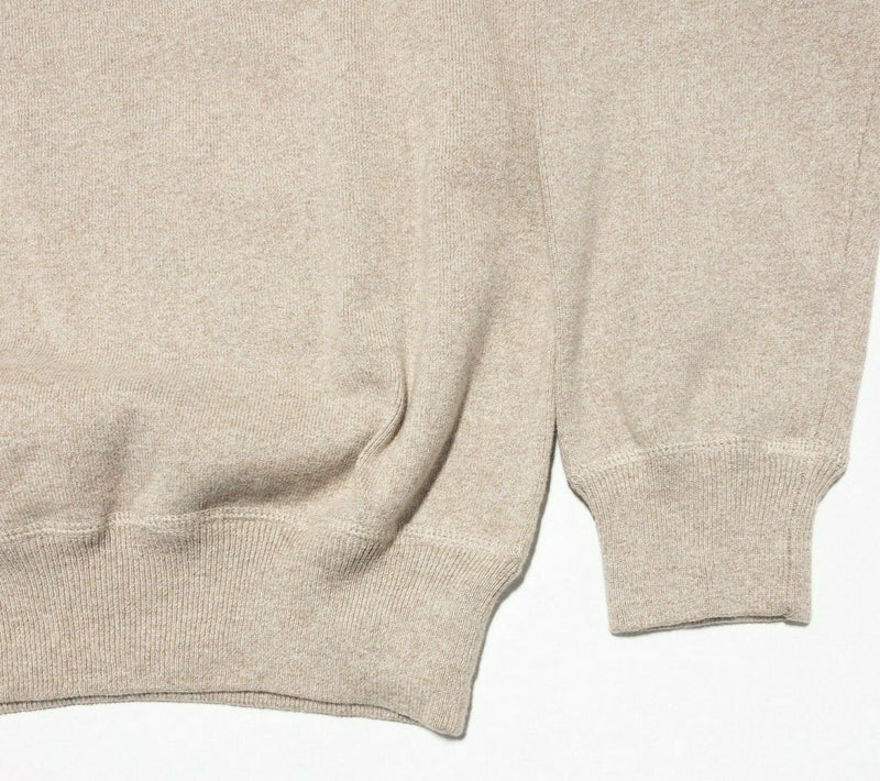 Polo Ralph Lauren Men's Large Oatmeal Brown Pony Crewneck Pullover Sweater