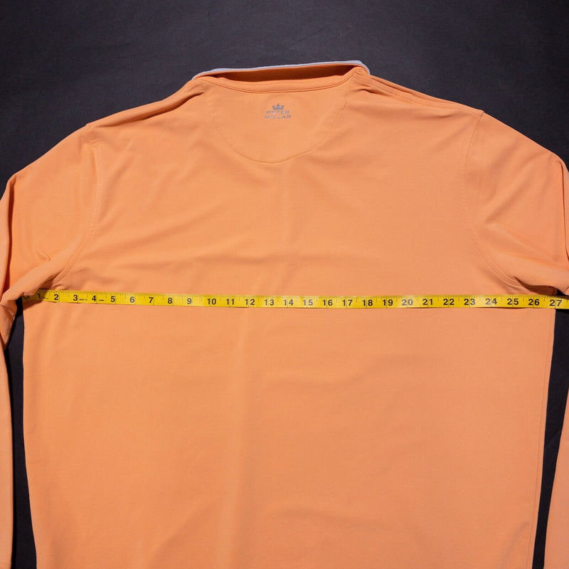 Peter Millar Wicking 1/4 Zip Men's 2XL Pullover Golf Crown Sport Orange Perth