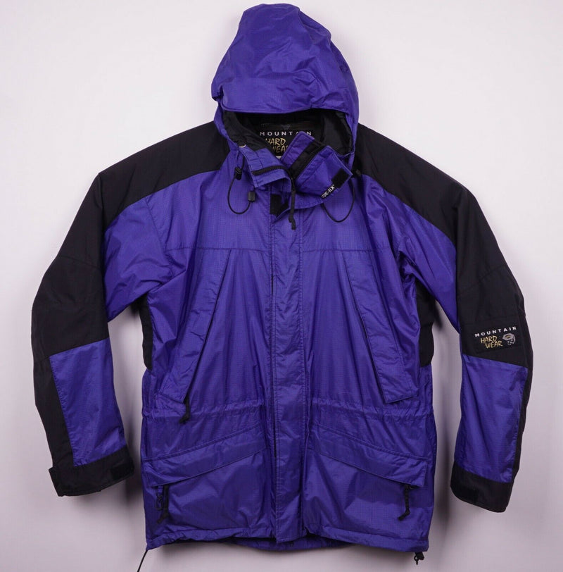 Mountain Hardwear GoreTex Men's Large Purple Violet/Blue Hooded Ski Shell Jacket