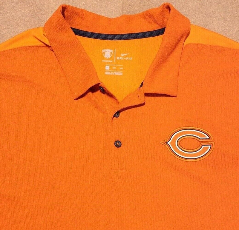 Chicago Bears Nike Shirt 3XL Men's Training Polo Dri-Fit Men's Orange Wicking