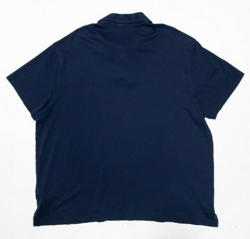 Polo Ralph Lauren Polo Shirt 2XL Slim Fit Men's Solid Navy Blue Short Sleeve