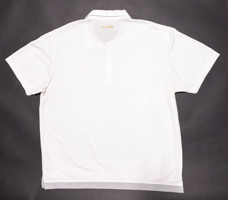 Travis Mathew XXL Polo Men's Golf Shirt Solid White Cotton Polyester Blend