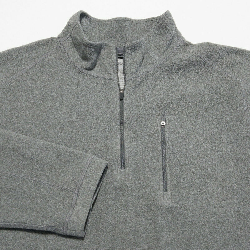 L.L. Bean Men's 2XL (Regular) Trail Fleece 1/4 Zip Gray Pullover Jacket