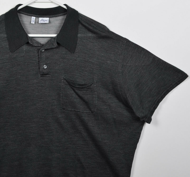 Vintage Brioni Polo Shirt Men's 2XL (Fits Box-y) Silk Short Sleeve Neiman Marcus
