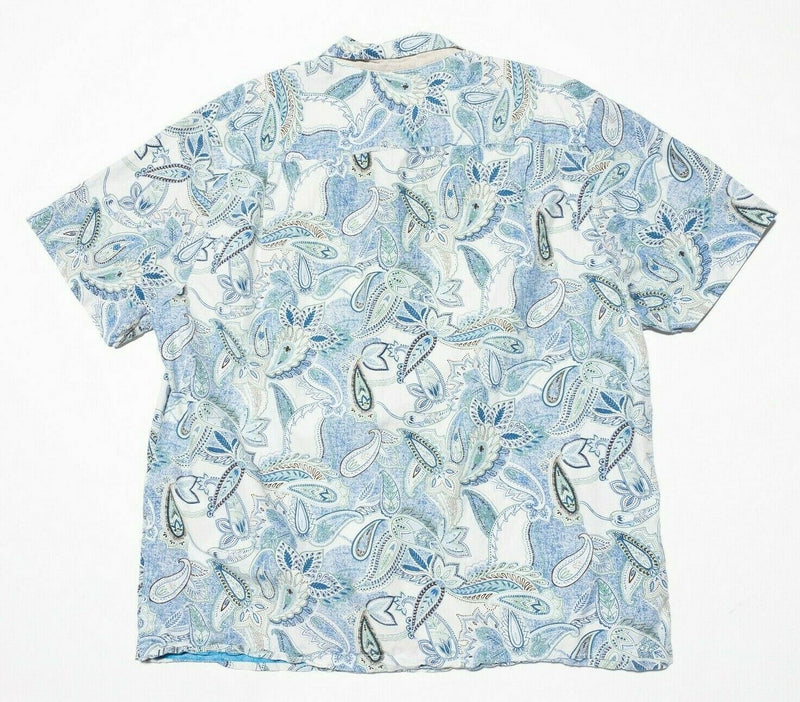 Tommy Bahama Limited Edition XL Hawaiian Shirt Silk Men's Paisley Island Modern