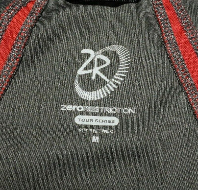 Zero Restriction Jacket Men's Golf Tour Series Medium Half-Zip Gray Orange