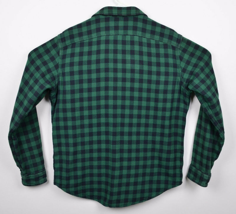 Polo Ralph Lauren Men's Large Green Plaid Check Button-Front Flannel Shirt
