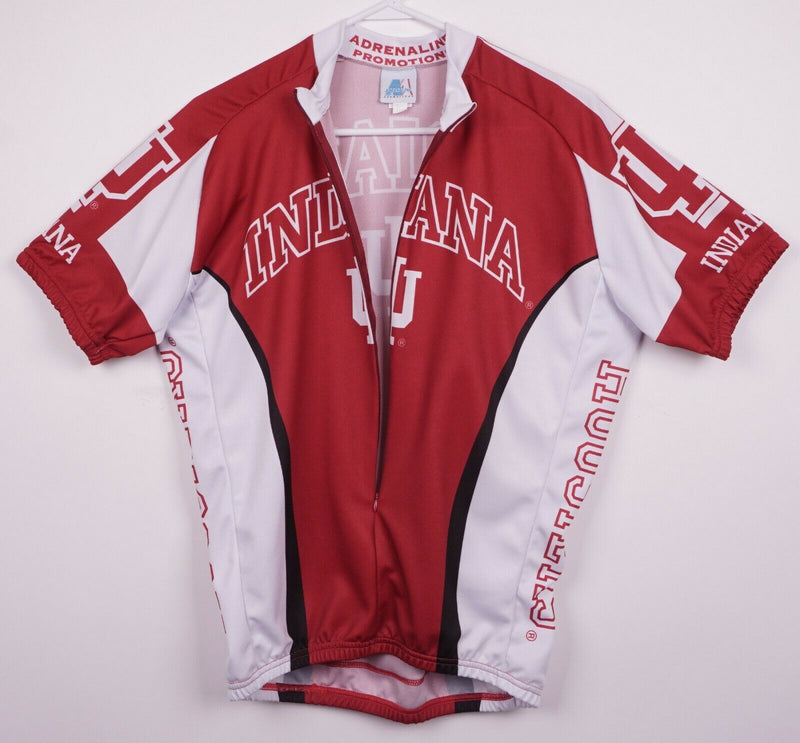Indiana Hoosiers Men's Large Red White Adrenaline Promotions Cycling Jersey