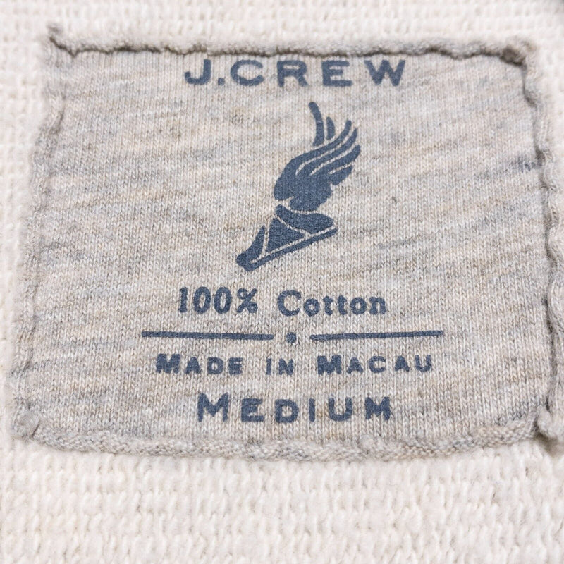 J. Crew Shawl Collar Sweater Men's Medium Rowing Preppy Gray Sweatshirt Pullover