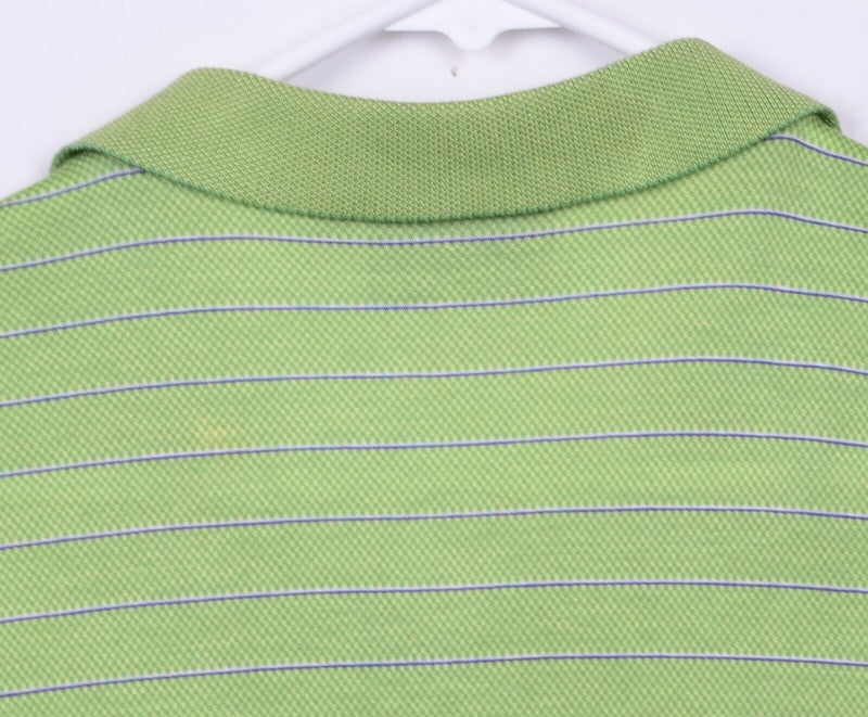 Bobby Jones Men's XL Green Striped Masters Golf Made in Italy Polo Shirt