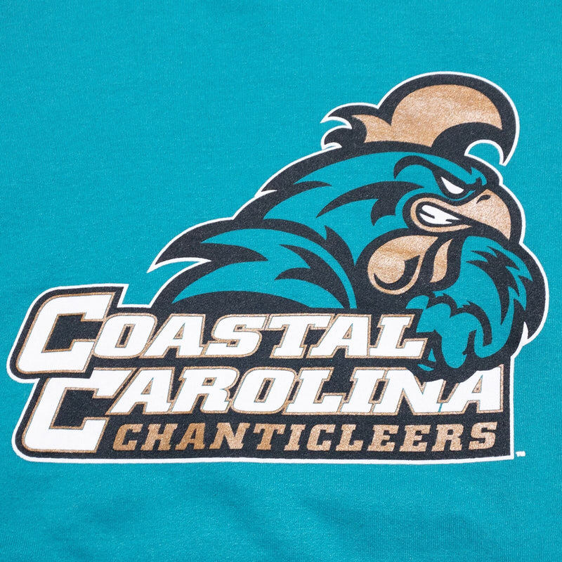 Coastal Carolina Chanticleers Hoodie Men's Medium Champion Teal Blue College