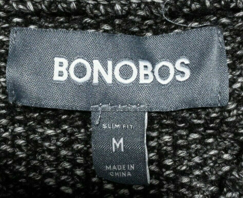 Bonobos Men's Medium Slim Fit Gray Speckled Button-Front Cardigan Sweater