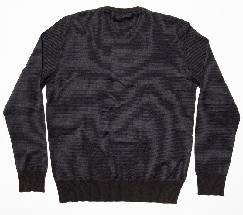 Canali Sweater Men's 50 (Medium) Merino Wool Blend Brown V-Neck Made in Italy