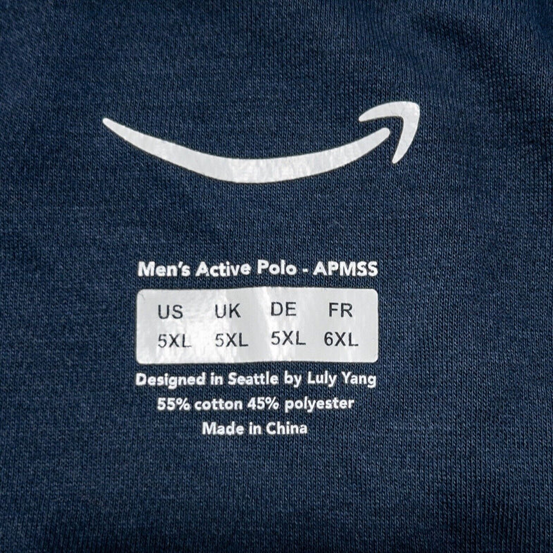 Amazon Delivery Driver Uniform Men's 5XL Blue Active Polo Smile Logo APMSS