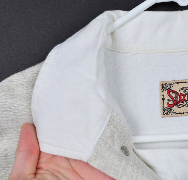 Stockerpoint Men's Sz Large Oktoberfest White Embroidered German Trachten Shirt