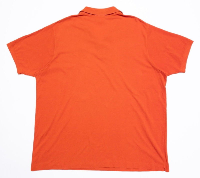 Lacoste 9L Polo Shirt Mens Big & Tall 4XLT Orange Short Sleeve Crocodile Logo