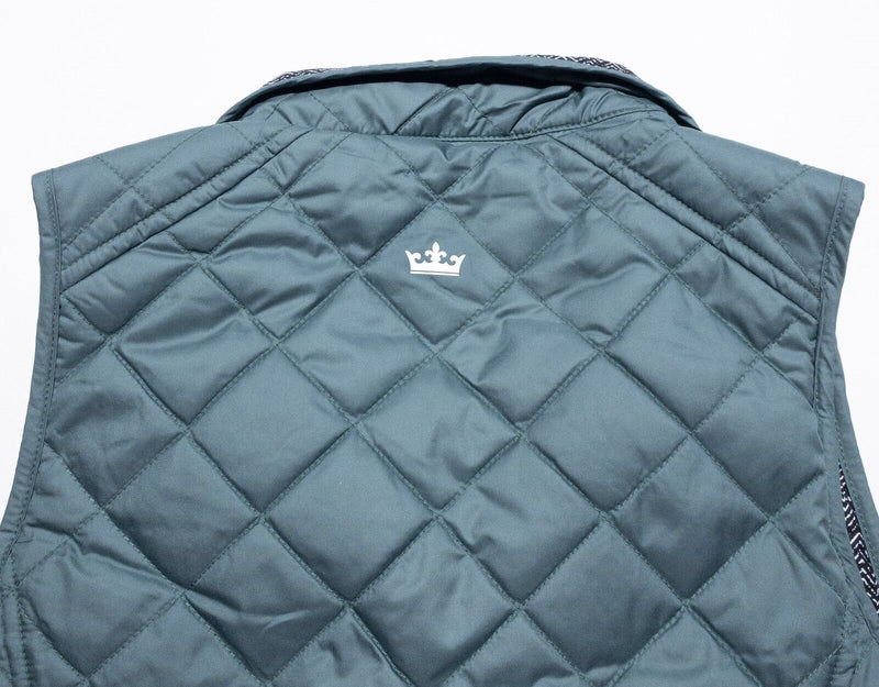 Peter Millar Reversible Vest Women's Small Teal Full Zip Quilted Crown Sport