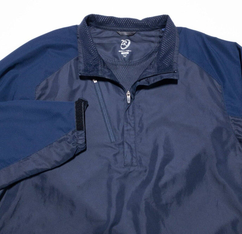 Zero Restriction Jacket Men's 2XL Golf 1/4 Zip Pullover Wind Rain Resistant Blue