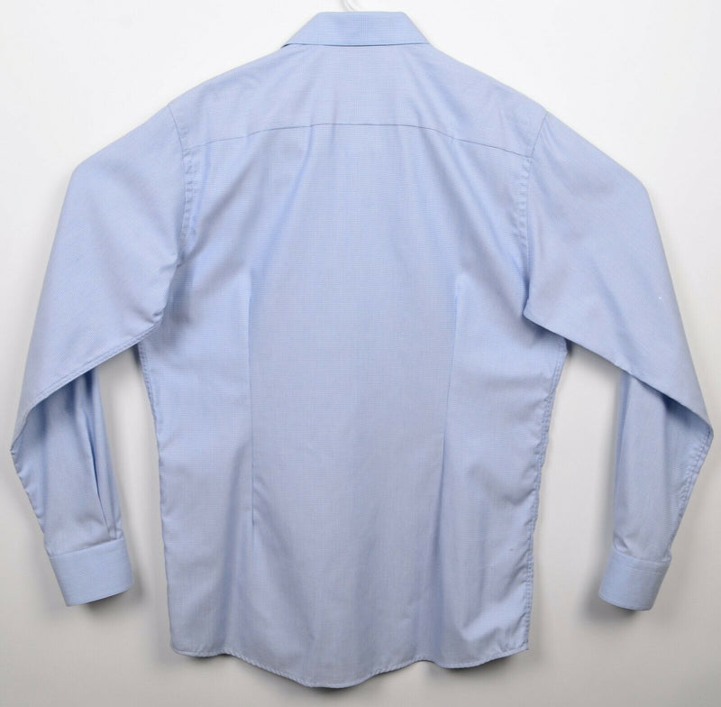 ETON Contemporary Men's 16.5/42 Blue Polka Dot Button-Front Dress Shirt