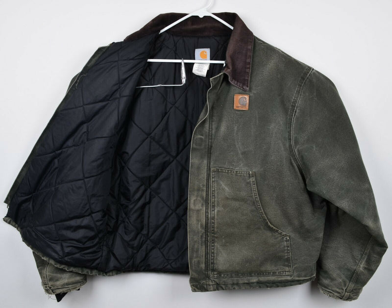 Carhartt Men's 2XL Sandstone Arctic Quilted Lined J22 MOS Distressed Work Jacket