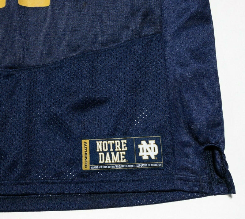 Notre Dame Football Jersey Youth Large Under Armour HeatGear Knute Rockne Blue