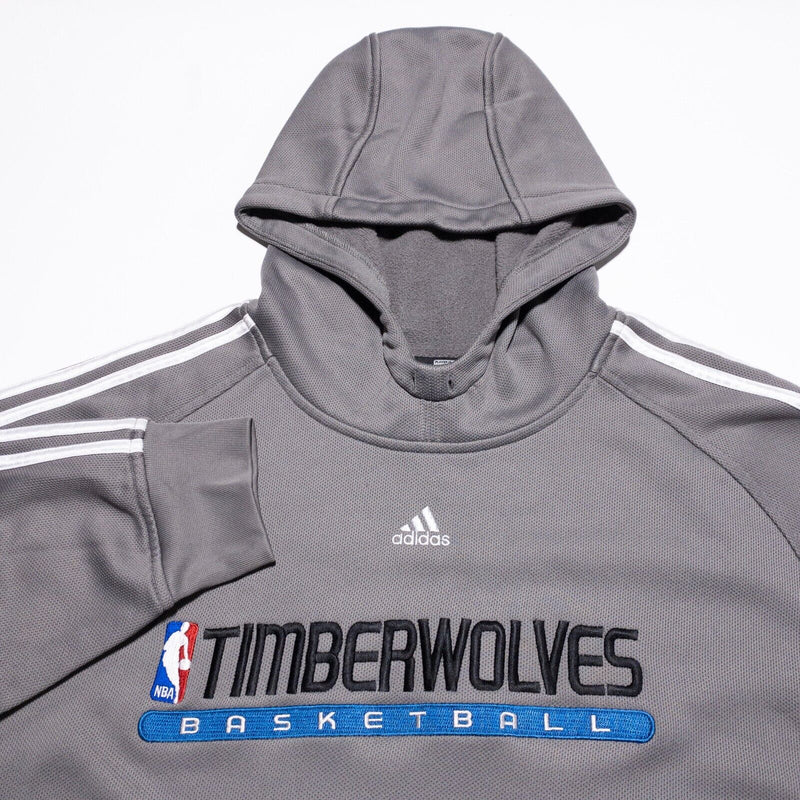 Minnesota Timberwolves Hoodie Men's Large Adidas Vintage Pullover NBA Gray