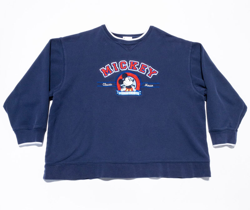 Walt Disney World Mickey Mouse Sweatshirt Adult 3XL Vintage 90s Embroidered