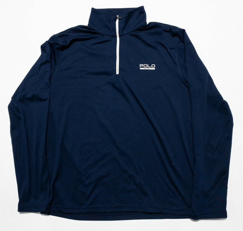 Polo Sport Ralph Lauren Men's Medium Navy Blue 1/4 Zip ThermoVent Wicking Jacket