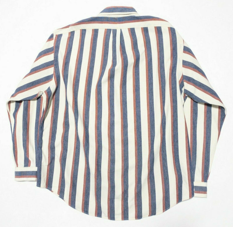 Polo Ralph Lauren 2XL Long Sleeve Button-Down Shirt Men's Striped Blue Red