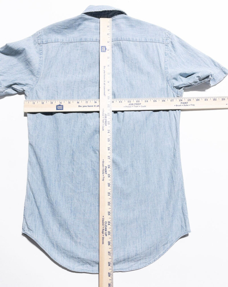 Polo Ralph Lauren Chambray Shirt Men's XS Button-Down Indigo Blue Denim Style