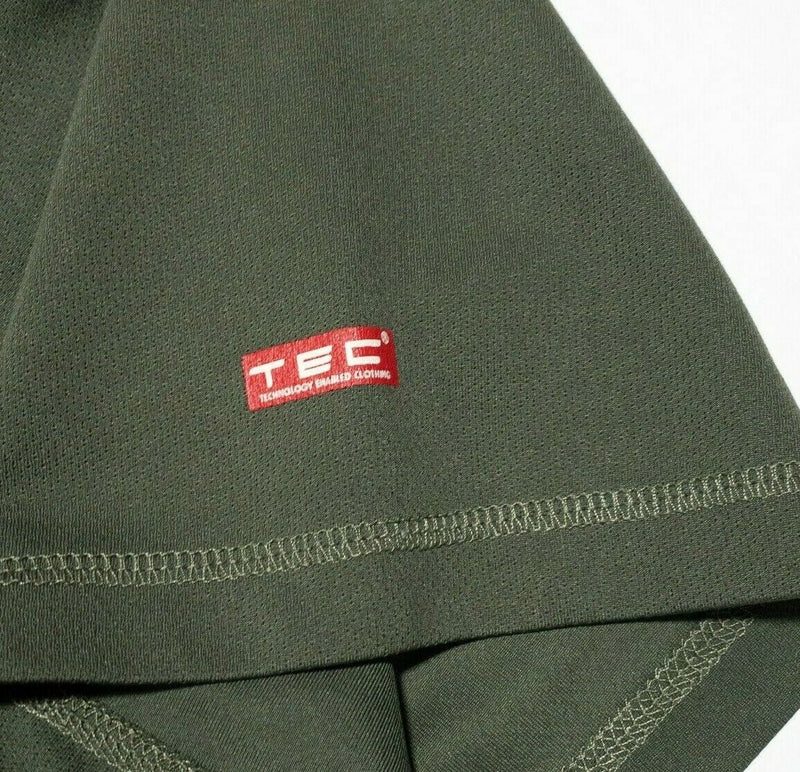 SCOTTeVEST Polo Shirt Men's XL Zip Pocket Green Short Sleeve Travel TEC