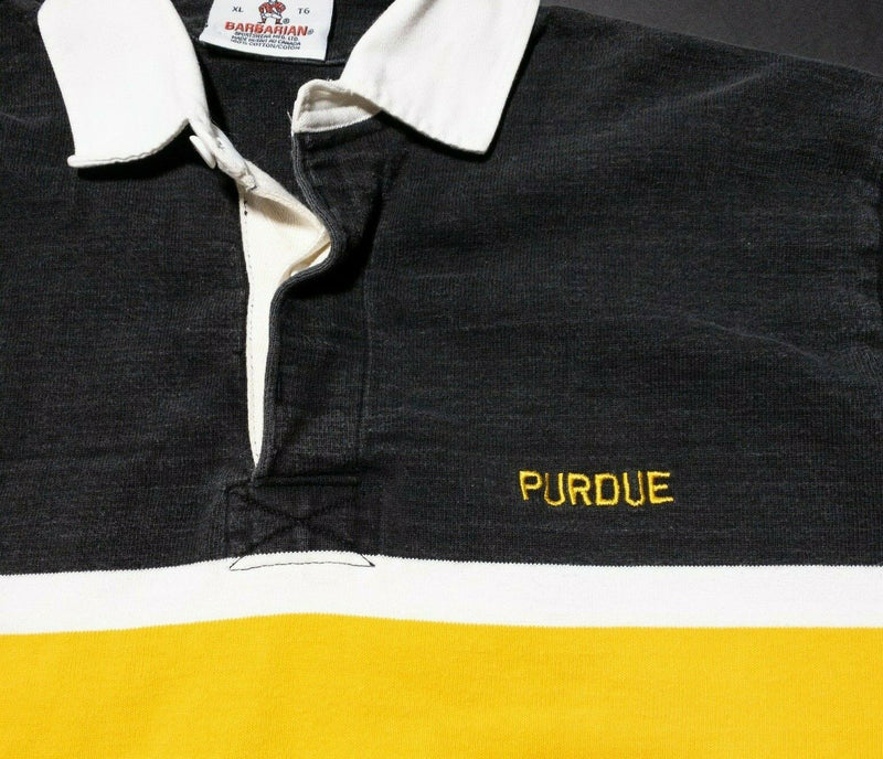 Purdue Boilermakers Barbarian Rugby Shirt Vintage Striped Men's XL (Fits M)