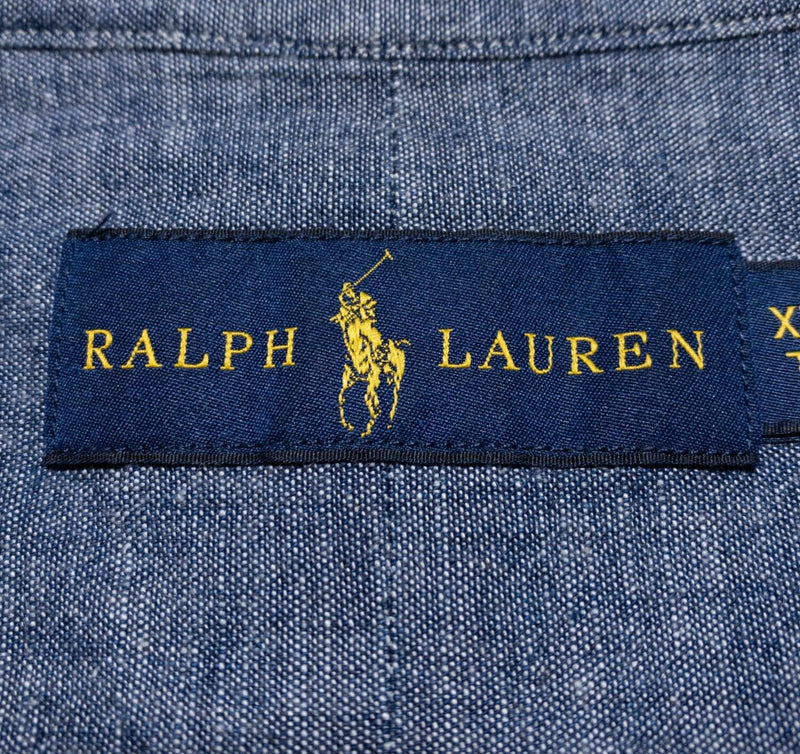 Polo Ralph Lauren Chambray Shirt Men's XL Long Sleeve Button-Down Blue