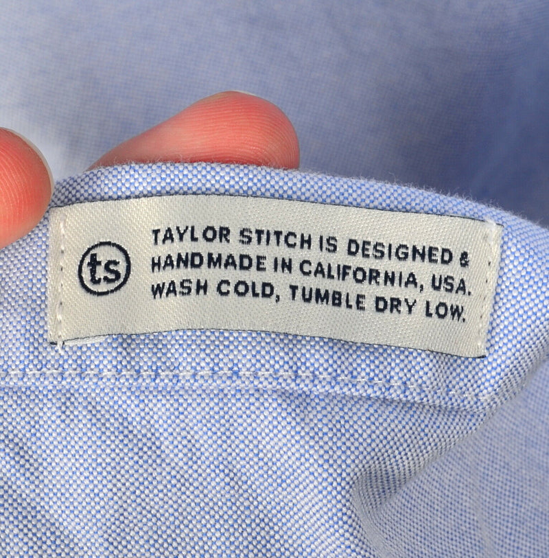 Taylor Stitch Men's 40/Medium Blue Oxford Handmade California Button-Down Shirt