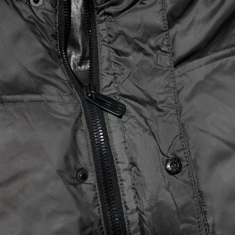 TUMI T-Tech Down Puffer Jacket Gray Full Zip Snap Men's 2XL