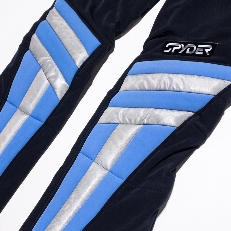 Vintage Spyder Entrant Snow Pants Men's 34 Racing Ski Black Blue Flared 80s