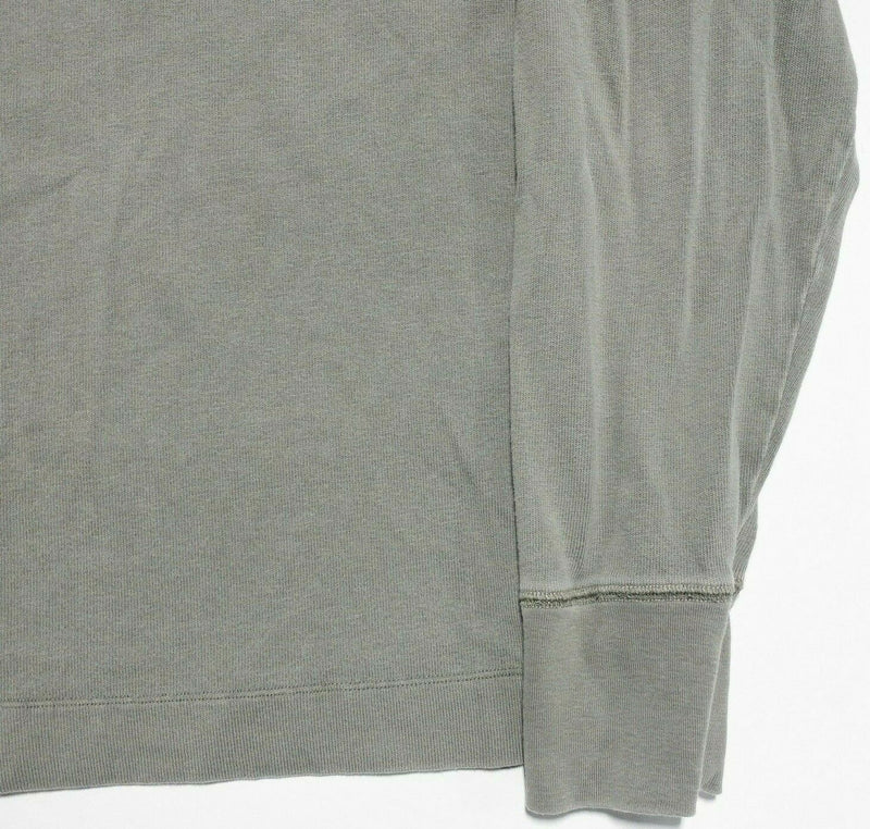 Buck Mason Men's XL Army Wash Field-Spec Cotton Surplus Henley Gray/Green Shirt