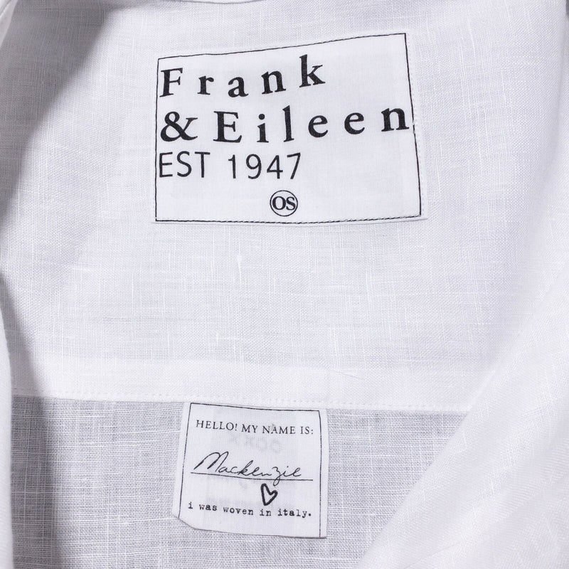 Frank & Eileen Linen Shirt Women's One Size Oversized Mackenzie Solid White
