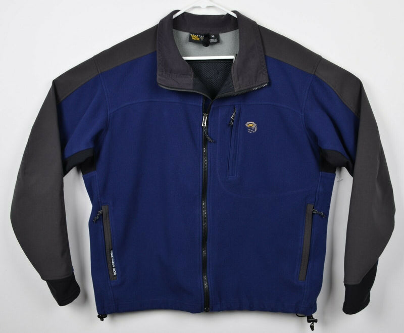 Mountain Hardwear Men's XL GORE Windstopper Blue Gray Full Zip Fleece Jacket
