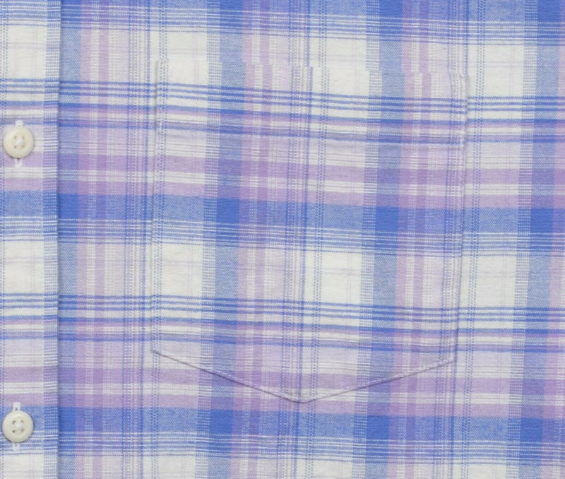 Hawker Rye Men Large Slim Fit Stitch Fix Purple Stretch Button-Down Oxford Shirt