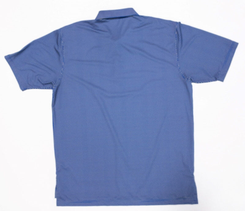 Turtleson XL Golf Polo Men's Shirt Blue Polka Dot Wicking Stretch Performance