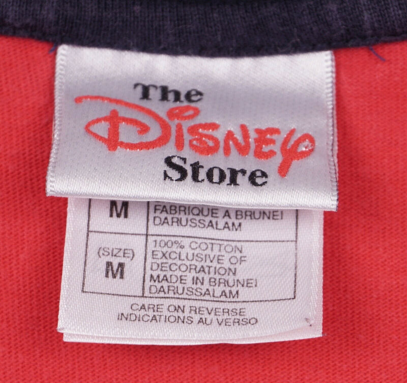 Disney Store Men's Sz Medium Mickey Mouse 28 Embroidered Colorblock Polo Shirt