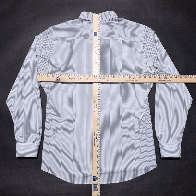 Mizzen+Main Shirt Men's XL Leeward Collection Button-Down Blue Striped Wicking