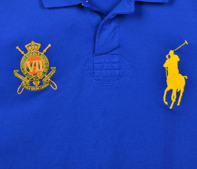 Polo Ralph Lauren Men's 2XL Big Pony Crest Embroidered Royal Blue Polo Shirt